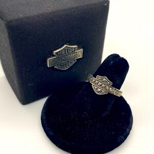 HARLEY-DAVIDSON Marcasite stone ring